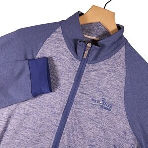 Cutter & Buck CB Full Zip Jacket Women's L Heathered Blue DryTec 50+ UPF Golf